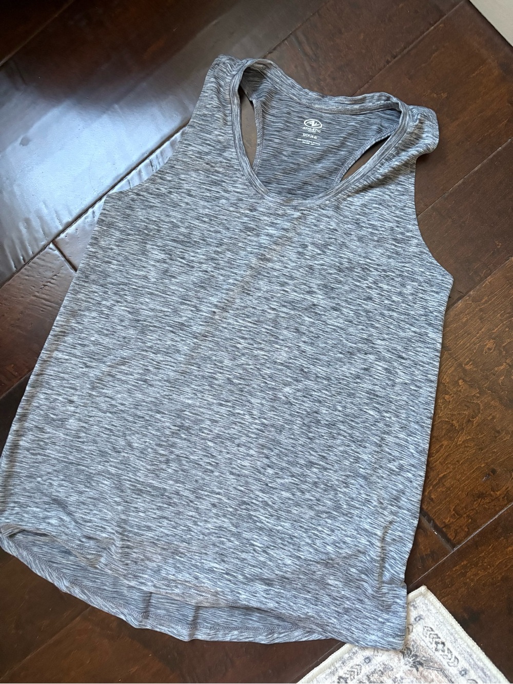 Athletic Works Gray Heather Racerback Tank Top